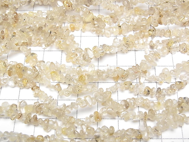 Rutilated Quartz AA Chips (Small Nugget ) 1strand beads (aprx.31inch/79cm)