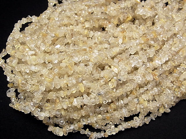 Rutilated Quartz AA Chips (Small Nugget ) 1strand beads (aprx.31inch/79cm)