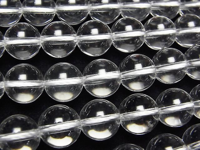 水晶石英 (天然石珠石英) AAA 圓形 10mm 1/4 或 1 股珠子 (約 15 英寸/38 公分)