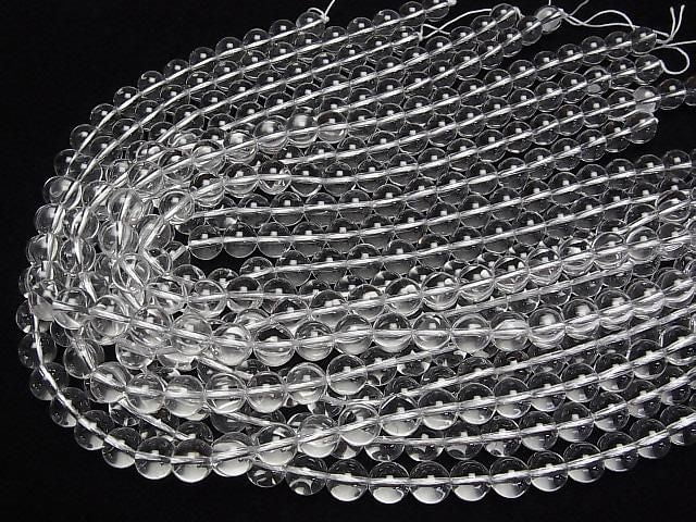 Kristallquarz (Natursteinperlen Quarz) AAA Rund 10mm 1/4 oder 1Strang Perlen (ca. 15 Zoll / 38 cm)