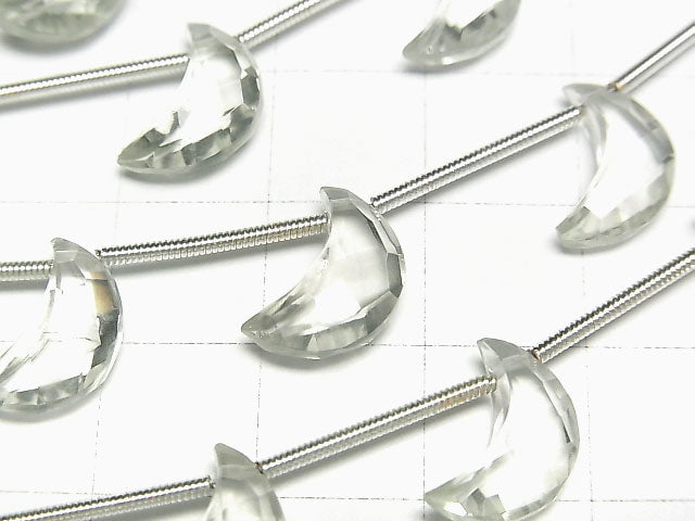 高品質綠紫水晶 AAA 彎月形 12x8mm 半串或單串珠子 (6顆)