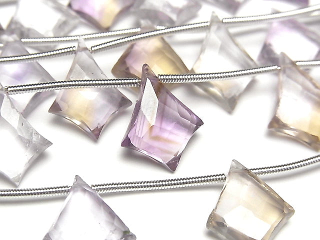 High Quality Ametrine AAA Deformed Diamond Shape 1strand beads (5pcs)