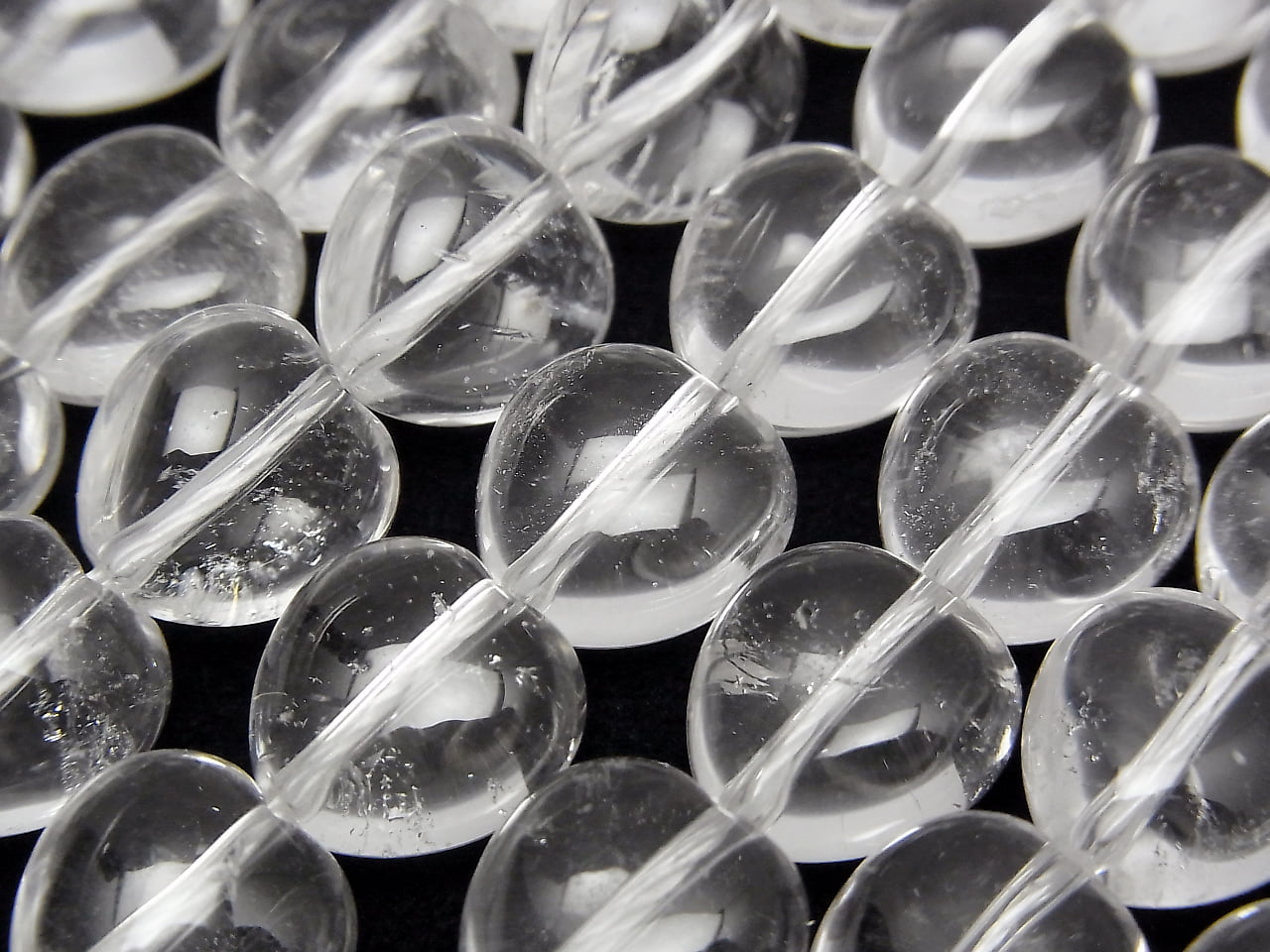Crystal Quartz AAA Vertical Hole Heart 10x10mm 1/4-1strand beads (aprx.15inch/36cm)