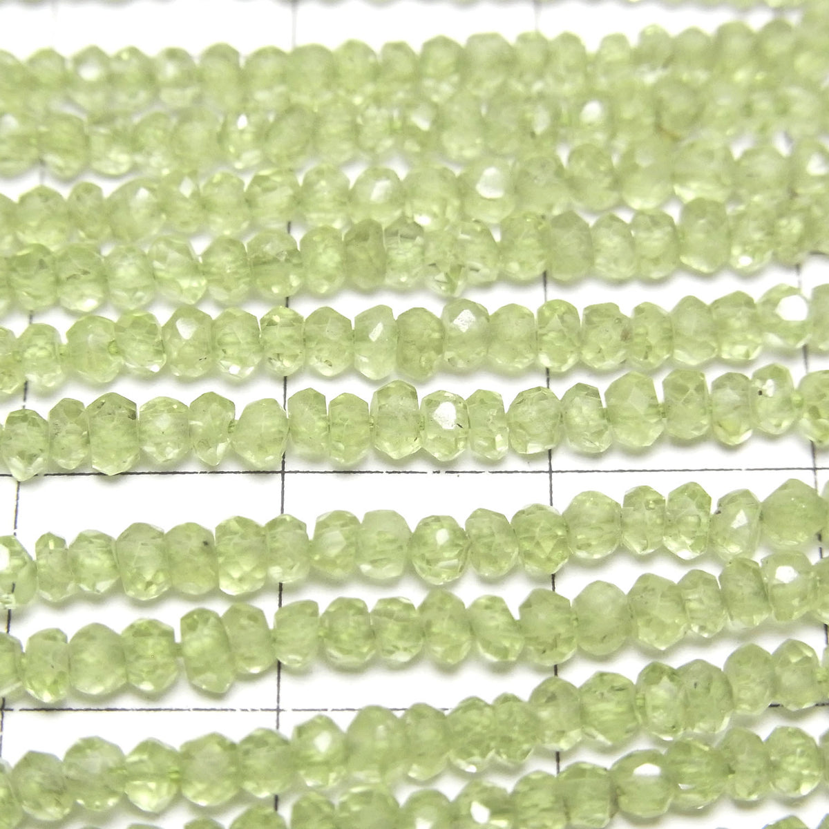 High Quality Peridot AAA--AA++ Faceted Button Rondelle 1strand beads (aprx.13inch/32cm)