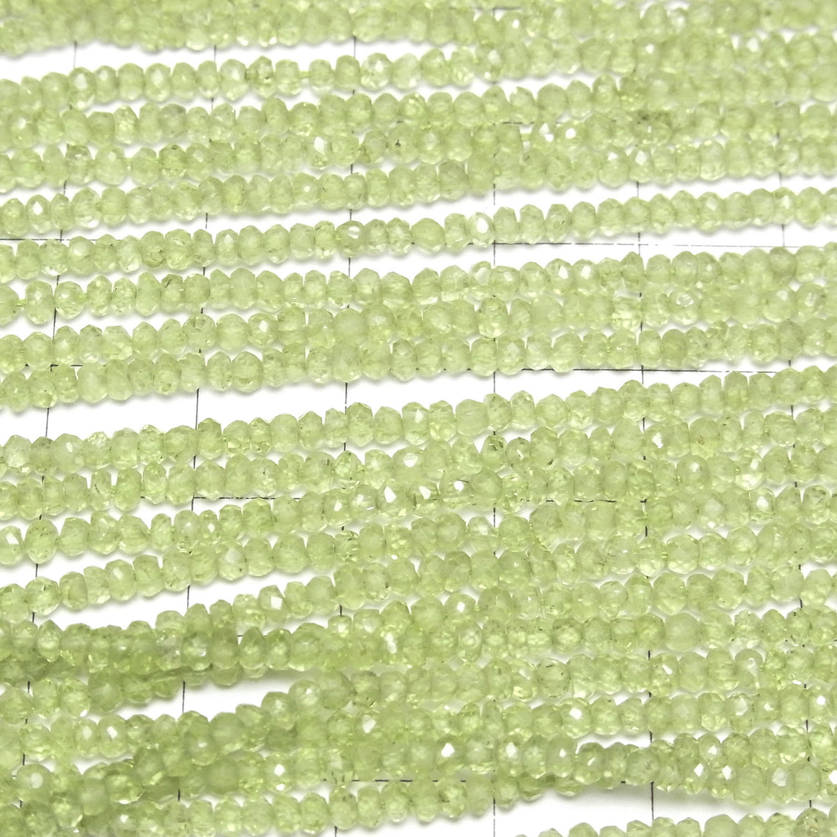 High Quality Peridot AAA--AA++ Faceted Button Rondelle 1strand beads (aprx.13inch/32cm)