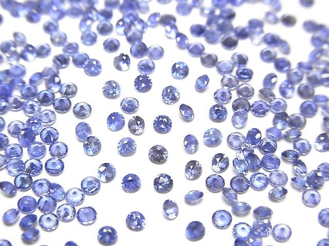 高品質藍寶石 AAA 裸石 圓刻面 2x2毫米 5顆