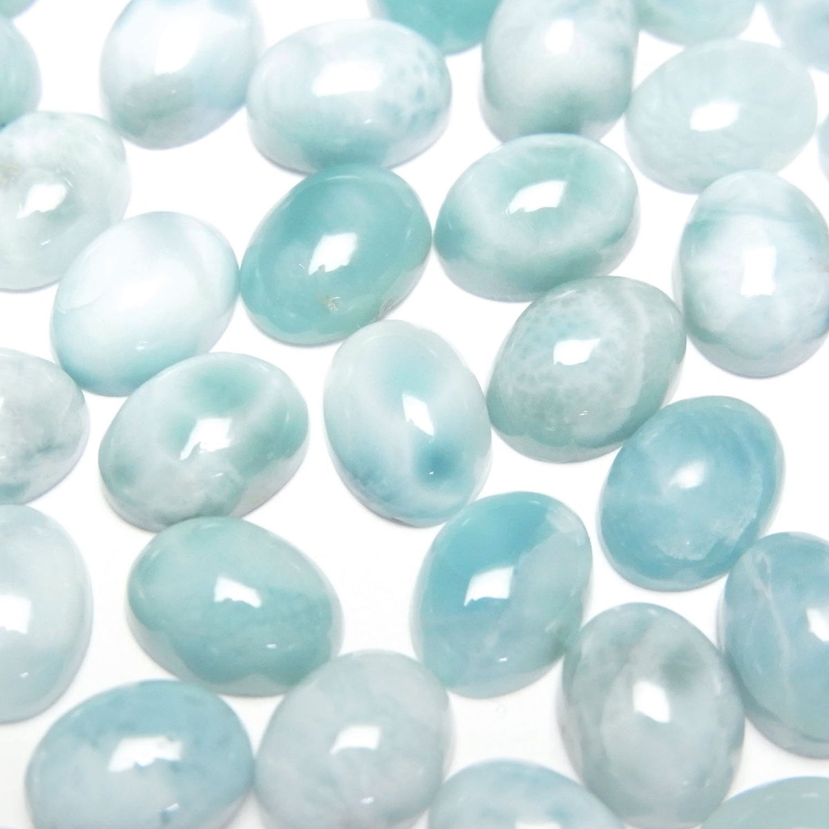 拉利瑪海紋石 AA 級 橢圓蛋面 8x6mm 5顆