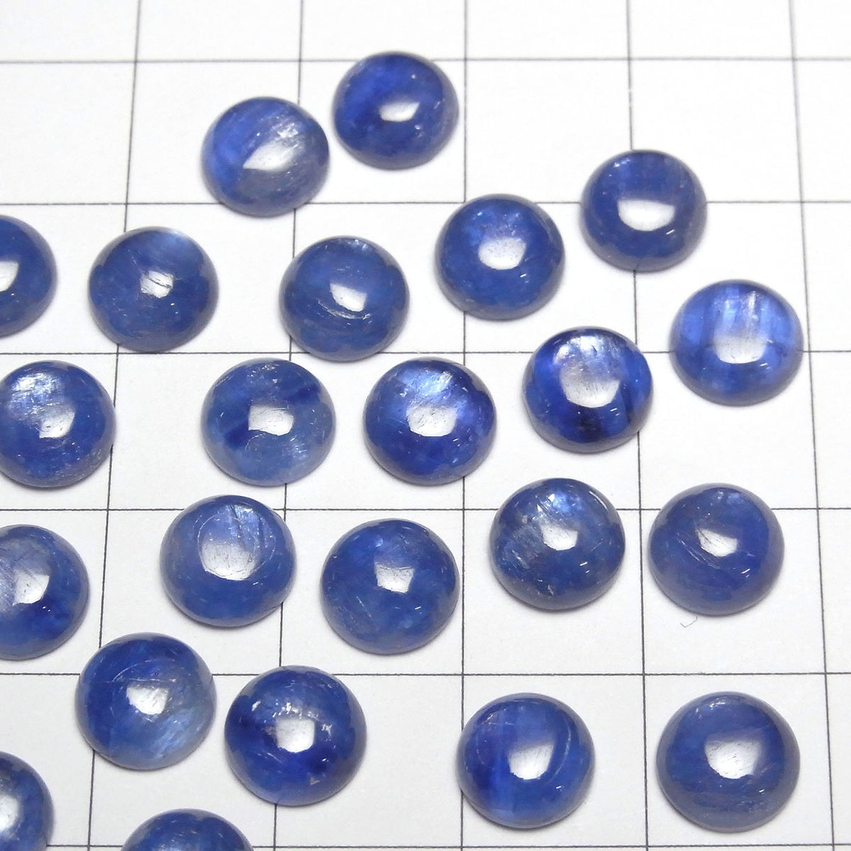 藍晶石 AAA 圓形凸圓形 8x8公釐 2顆