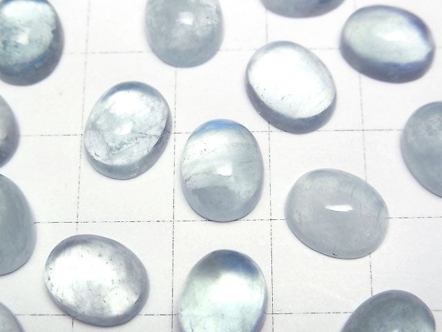 海藍寶 AA++ 橢圓形素面蛋面 11x9毫米 3顆