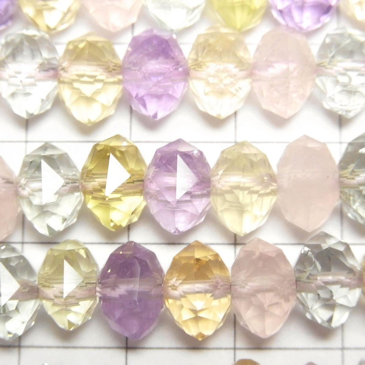 High Quality! Mixed Stone AAA- Star Faceted Button Rondelle 9x9x6mm 1/4 or 1strand beads (aprx.15inch/38cm)
