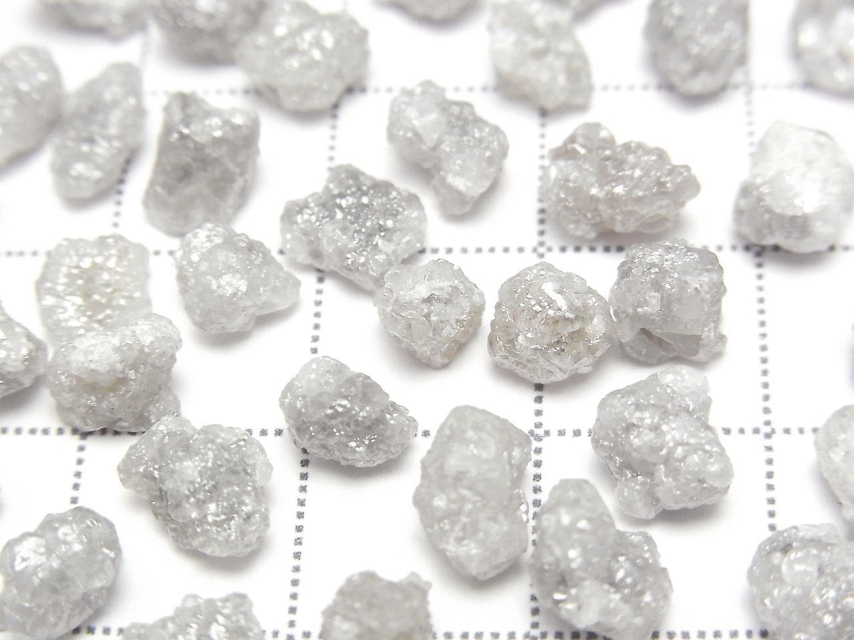 Gray-Off-White Diamond Loose Stone Rough Nugget 3pcs