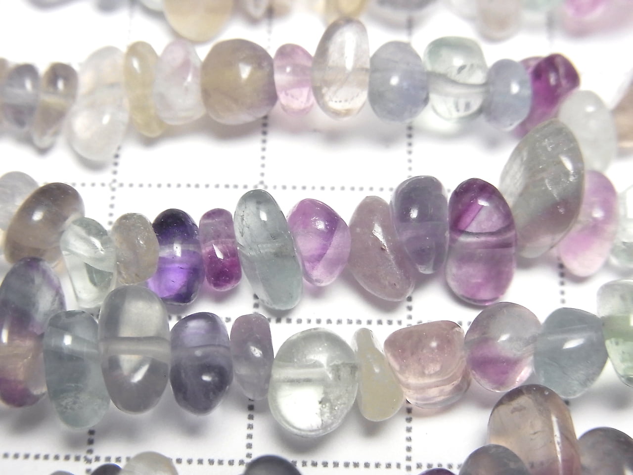 Multicolor Fluorite AAA- Chips (Small Nugget) 1strand beads (aprx.31inch/78cm)