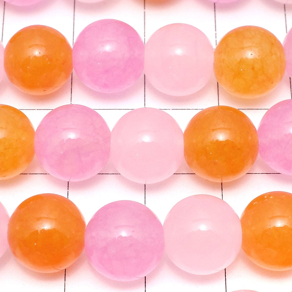 Multi Color Jade Round 10mm 1strand beads (aprx.14inch / 35cm)