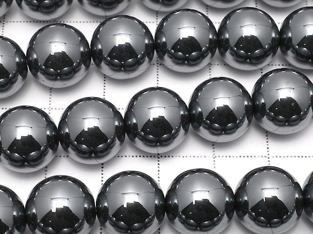 Hematite Round 12mm 1strand beads (aprx.15inch/38cm)