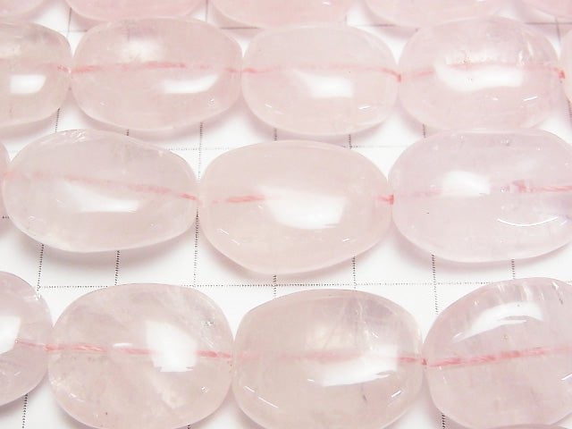 粉晶 AA++ 塊狀半串或一串珠子 (約15英吋/36公分)