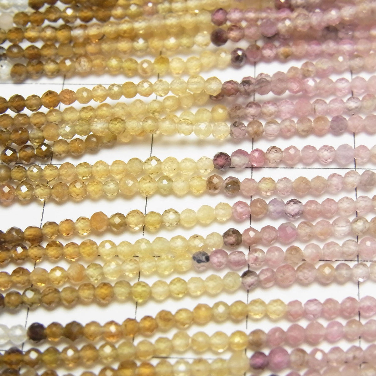 High Quality! Multicolor Tourmaline AAA- Faceted Round 2mm 1strand beads (aprx.12inch / 30cm)