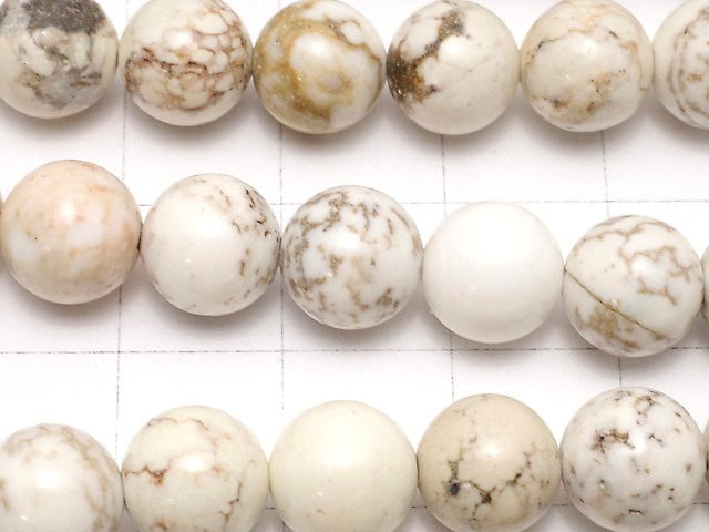 Magnesite Round 8mm 1strand beads (aprx.15inch/37cm)