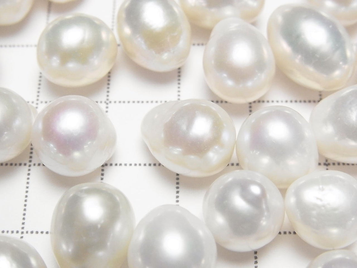 Fresh Water Pearl AA++ Loose Stone Drop - Potato 10-14mm White 3pcs