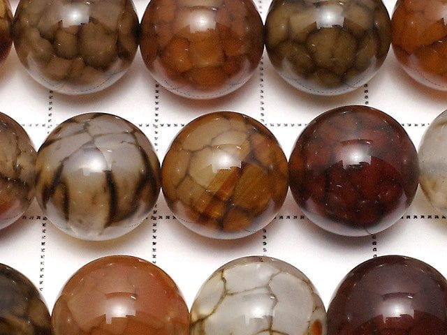 Dragon Agate Round 12mm half or 1strand beads (aprx.15inch/36cm)