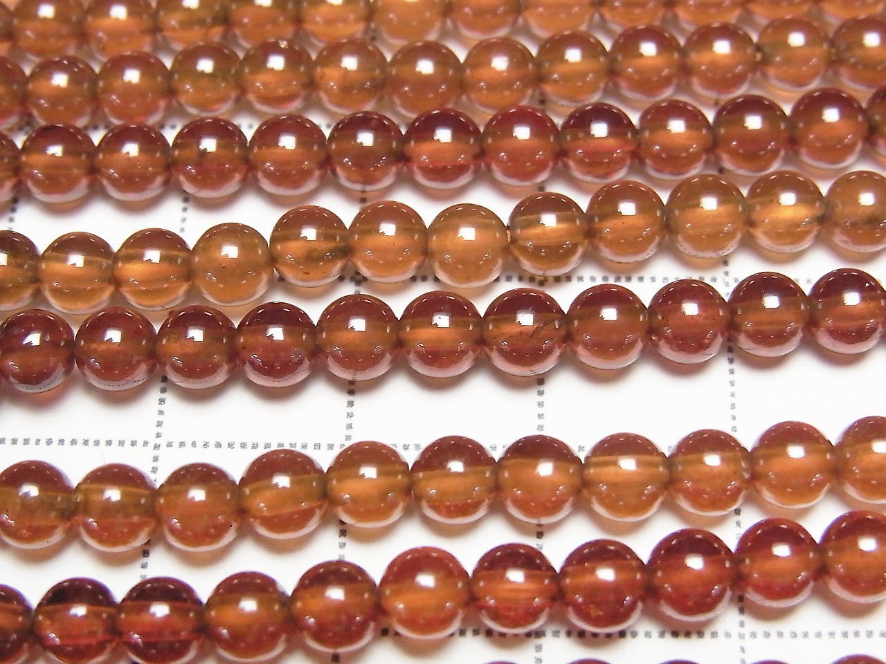 Hessonite Garnet AA Round 4.5mm 1strand beads (aprx.15inch/37cm)