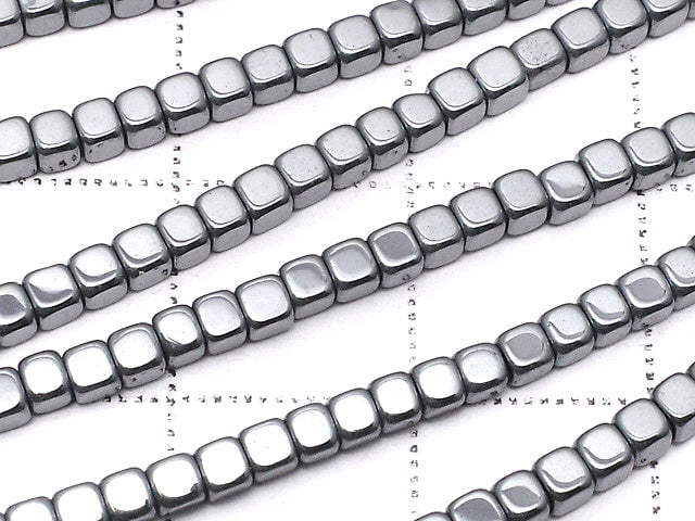 Hematite Cube 2x2mm x2mm 1strand beads (aprx.15inch/38cm)