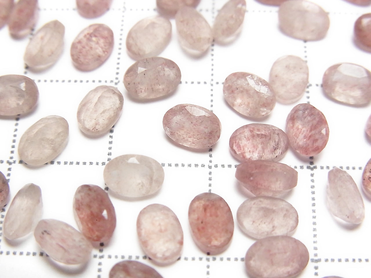 高品質粉紅色綠簾石 AA++ 橢圓刻面裸石 6x4mm 10顆