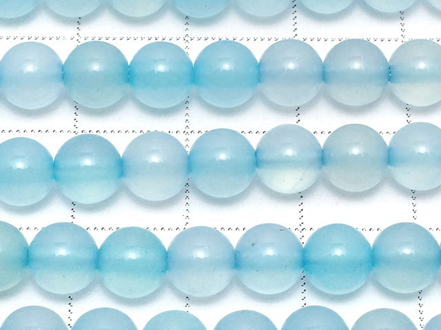 Sea Blue Chalcedony AA++ Round 6mm 1strand beads (aprx.14inch/35cm)