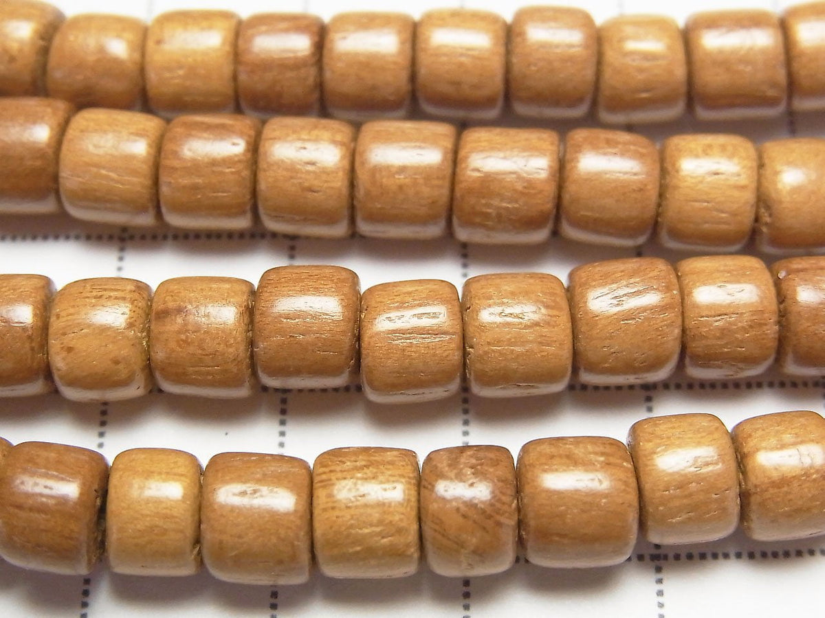 Gelbe Holzperlen Rondelle (Heishi) 7x7x5mm 1 Strang ungefähr 15 Zoll / 38 cm