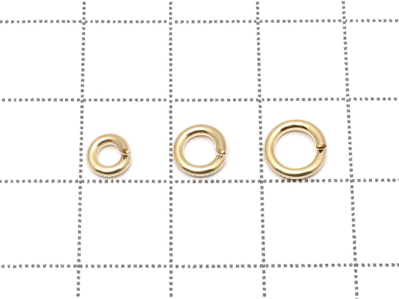 Choisissez votre taille ! Anneaux brisés 1,2 mm 14KGF (5 pièces)
