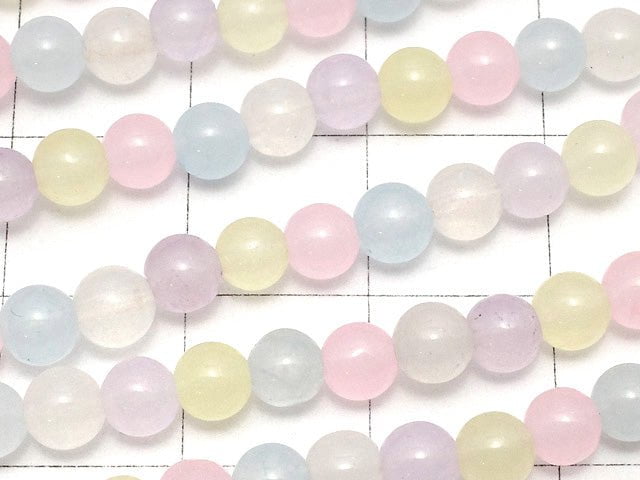 Multicolor Jade Round 4mm 1strand beads (aprx.15inch / 36cm)