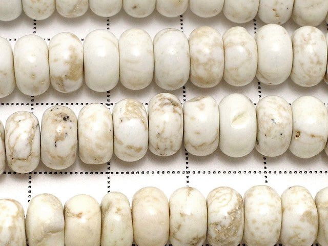 Magnesite Rondelle 8x8x4mm 1strand beads (aprx.15inch/37cm)