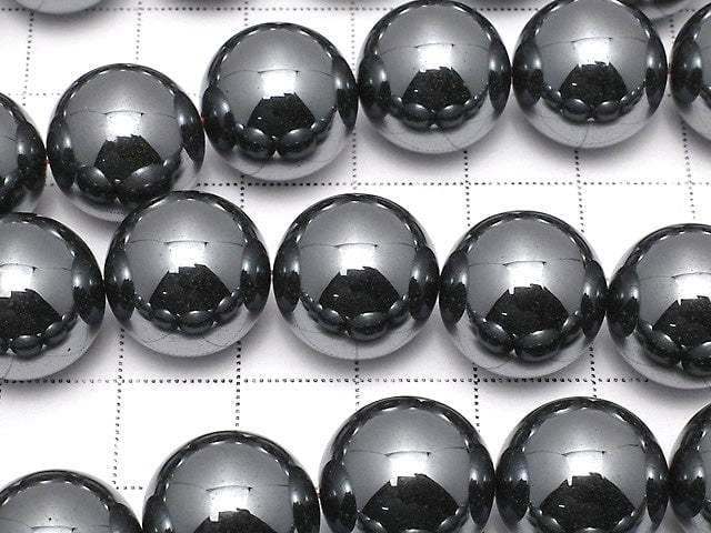 Hematite Round 14mm half or 1strand beads (aprx.15inch/38cm)
