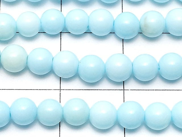 Magnesite Turquoise light blue color Round 4mm 1strand beads (aprx.15inch / 38cm)