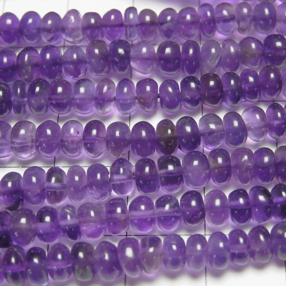 High Quality Amethyst AAA- Rondelle 1strand beads (approx. 15 inches/38 cm)