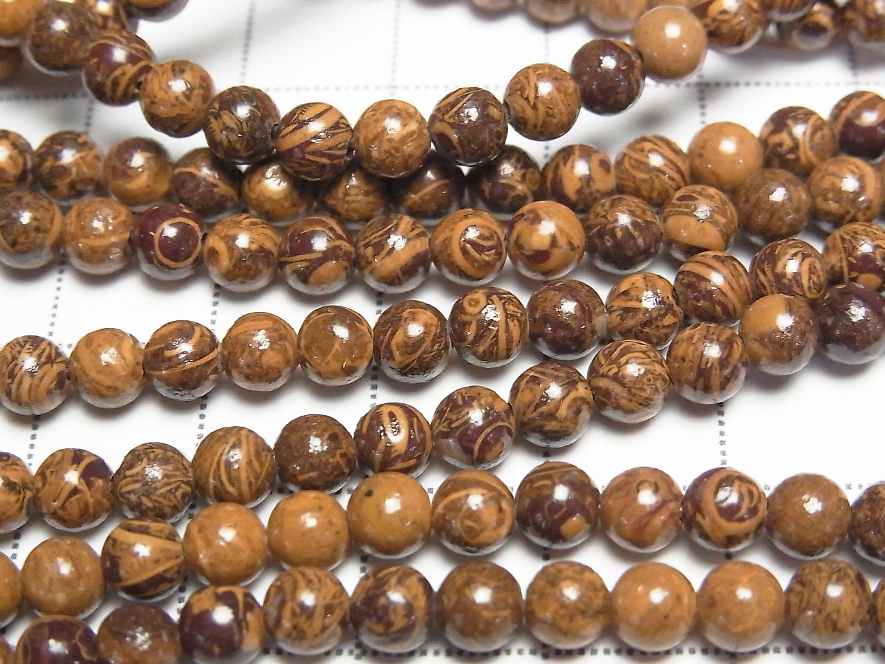Elephant Skin Jasper Round 4mm 1strand beads (aprx.15inch/38cm)