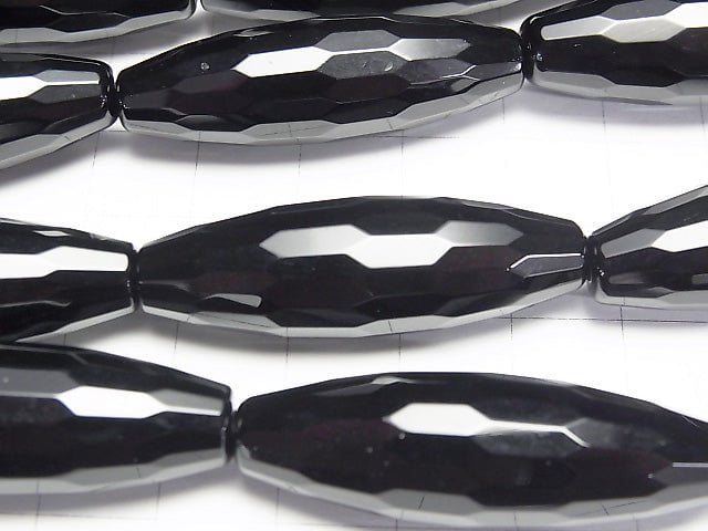 Onyx Facettierte Reiskorn 40x10x10mm halbe oder 1Strang Perlen (ca. 15 Zoll / 38 cm)