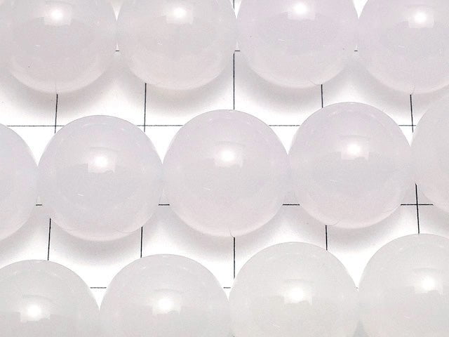White Chalcedony AAA Round 14mm half or 1 strand beads (aprx.15inch / 36cm)