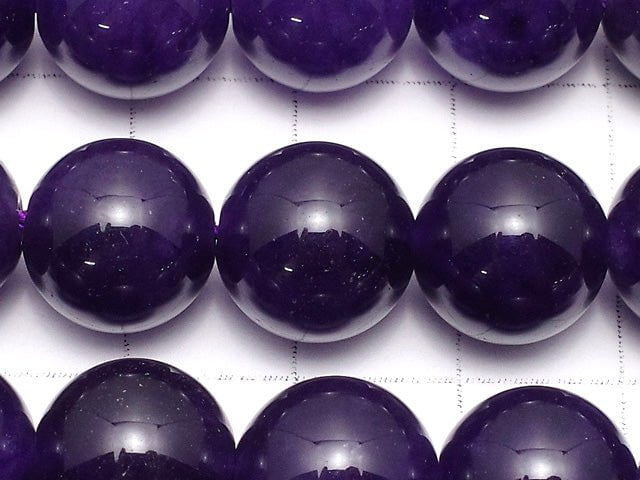 Dark Purple Color Jade Round 12mm 1strand beads (aprx.15inch / 37cm)