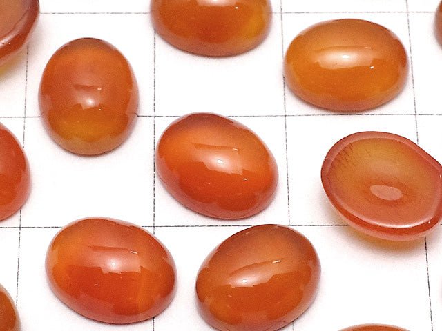 Carnelian AAA Oval Cabochon 10x8mm 5pcs