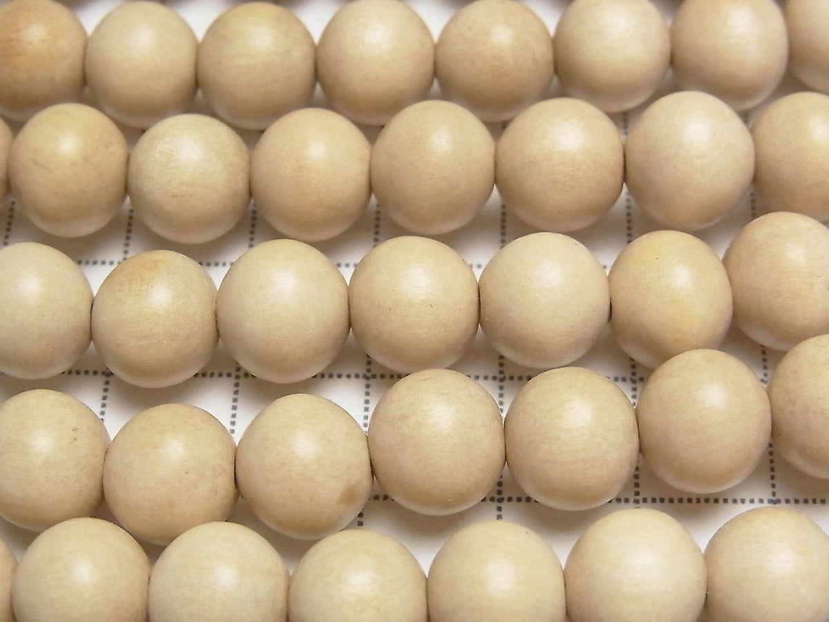 1strand $3.19! White Wood Semi Round 10mm 1strand beads (aprx.15inch / 38cm)