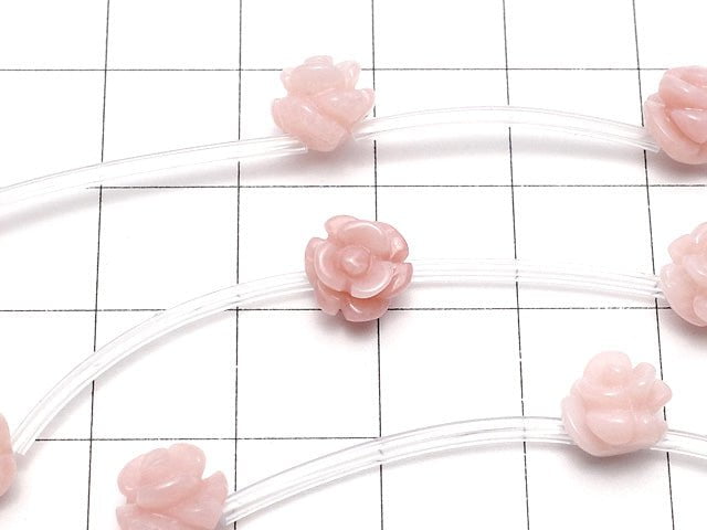Pink Opal Rose 8 mm half or 1 strand (Approx 12 pcs)