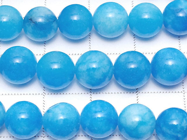 Blue Jade Round 8mm 1strand beads (aprx.15inch / 36cm)