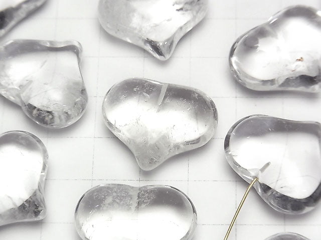 1pc $3.79! Crystal AA++ Heart Half Drilled Hole 20 x 25 x 12 mm 1 pc