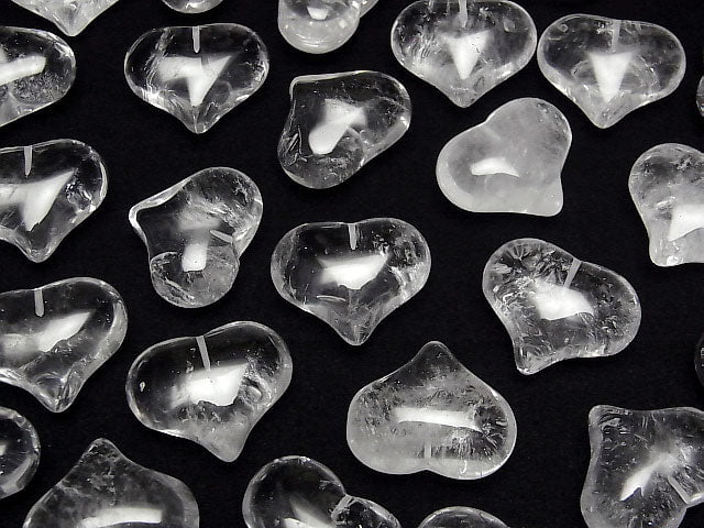 1pc $3.79! Crystal AA++ Heart Half Drilled Hole 20 x 25 x 12 mm 1 pc
