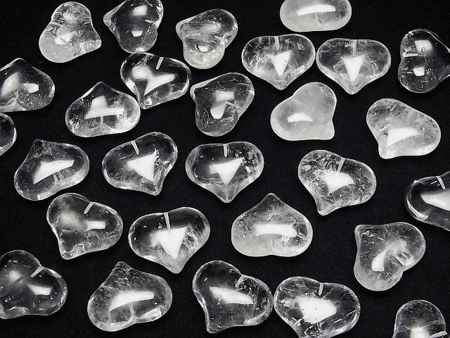 1pc $3.79! Crystal AA++ Heart Half Drilled Hole 20 x 25 x 12 mm 1 pc