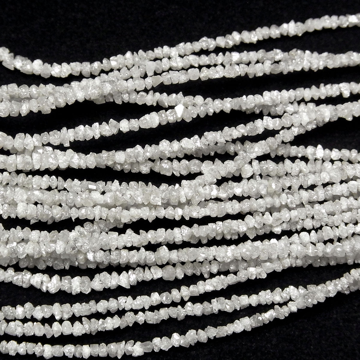 Light Gray Diamond Rough Nugget (Chips) Half or 1strand beads (approx. 15 inches/37 cm)