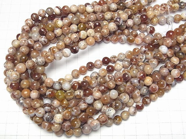Brandy Opal Rund 8mm halb oder 1strang Perlen (ca. 15 Zoll / 38 cm)