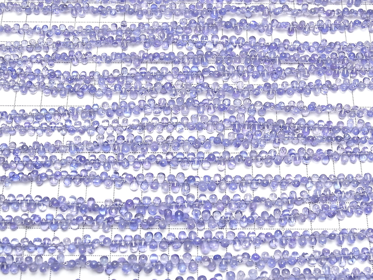 Hochwertiger Tansanit AAA Tropfen (glatt) halb oder 1 Strang Perlen (ca. 7 Zoll/18 cm)