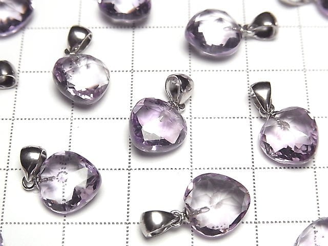 Hochwertiger Amethyst AAA Herzschliff 10x10mm Anhänger Silber925 1Stück