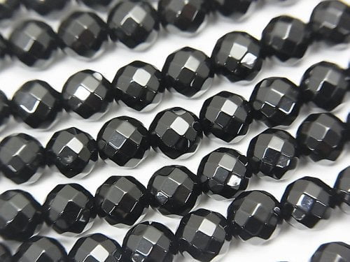 1strand $5.79! Onyx 64Faceted Round 6mm 1strand (aprx.15inch/37cm) - wholesale gemstone beads, gemstones - kenkengems.com